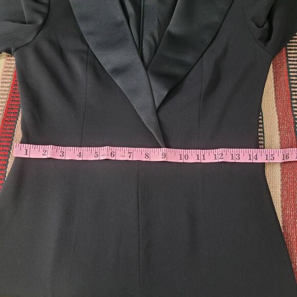 Jay Godfrey Roland Black Tuxedo Jumpsuit Sz 4 Sophisticated Classy Modest Elegan - Picture 9 of 15